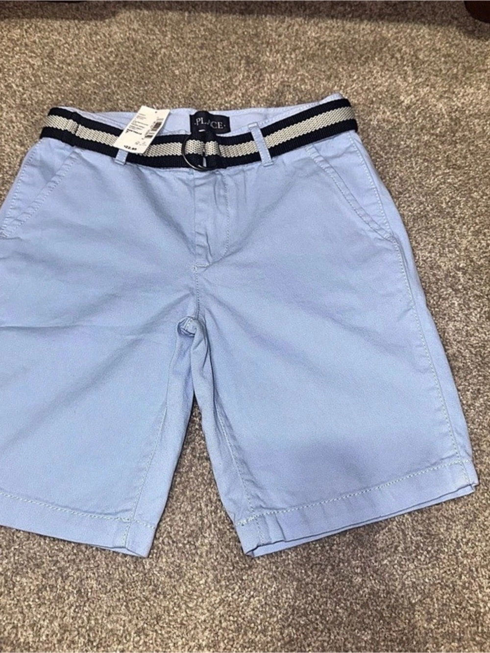 NWT- The Children’s Place Boys Blue Belted Chino Shorts | Size: 7